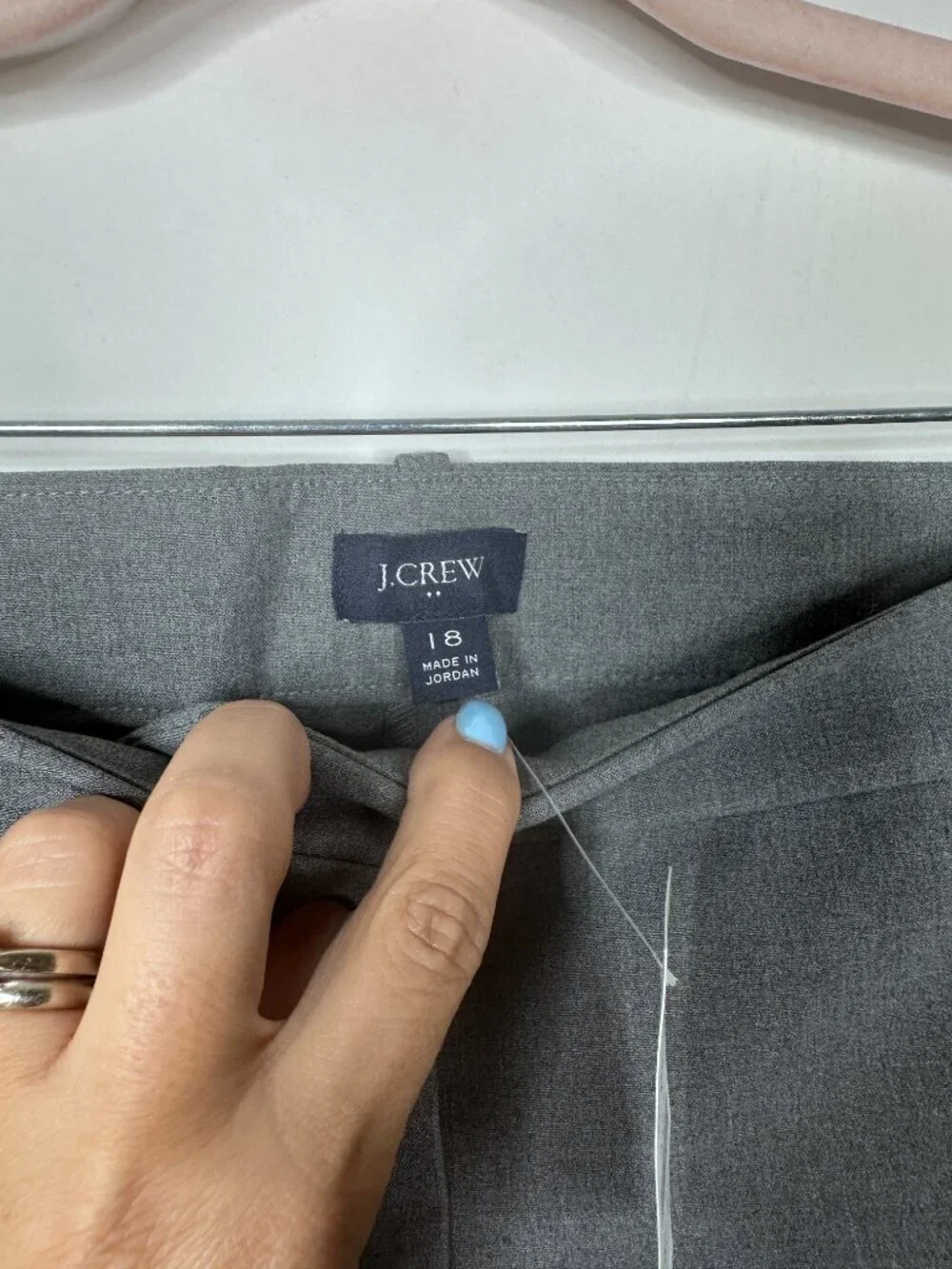 NWT J. Crew Slim-fit Full-length Trouser Pant Gray 18 #A1826